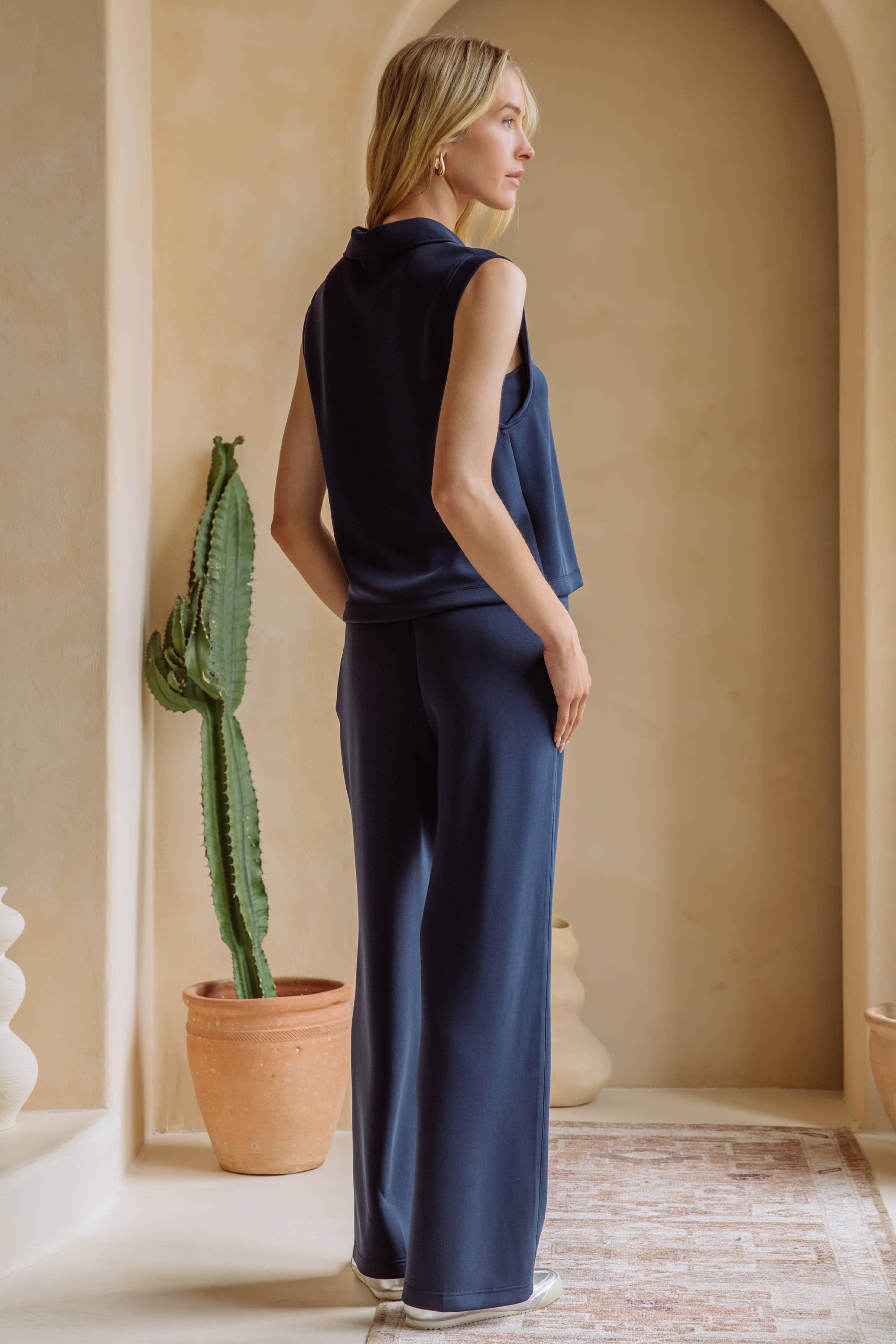 SKIES ARE BLUE - Wholesale Pants - Women's - Soft Modal Easy Pull Up Pants27