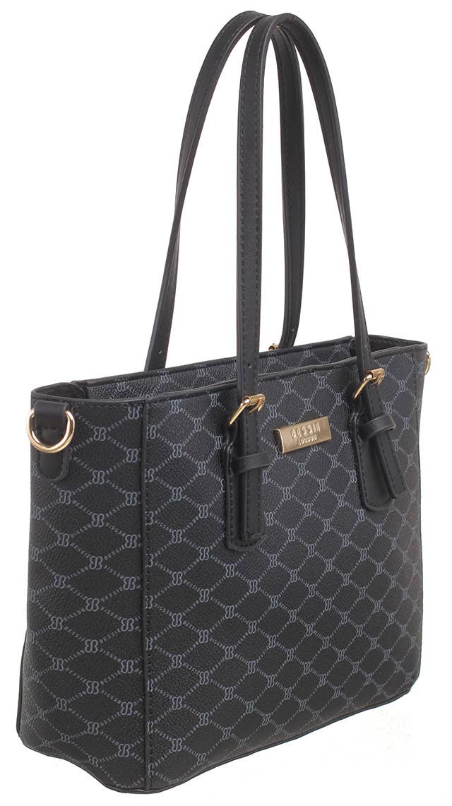 Bessie London - Wholesale Shoulder Bag - Women's - MONOGRAM 2 IN 1 SHOULDER BAG2