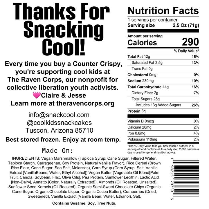 Cool Kids Snack Cakes - Wholesale Puffed Rice Treat - Trail Mix-A-Lot 20-Pack