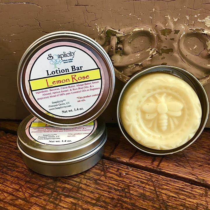 Lemon Rose Lotion Bar for wholesale by Soaplicity