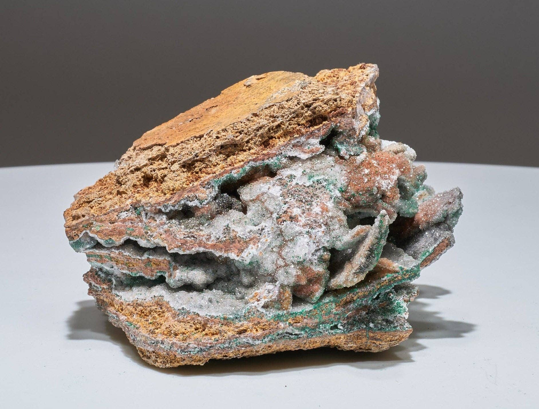 Malachite And More - Wholesale Spiritual Stone/Crystal - 1.32 LB Large Musuem Geode Crystallized Chrysocolla & Malachite Specimen3