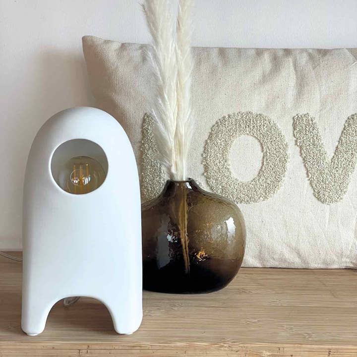 Matt White Glow Lamp L11 P8 H20Cm for wholesale on Faire