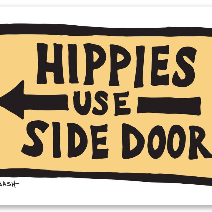 PORTE LATÉRALE À USAGE HIPPIES | AIMANT DE 3 X 2 PO pour la vente par Blues, Desert & Soul