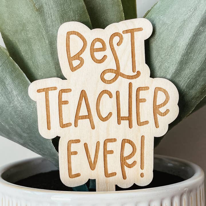 El mejor profesor de la historia planta estaca para venta al por mayor de Knotty Design Co.