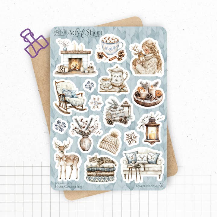 Klistermärkeark "Vintermys" för wholesale av AdyLShop