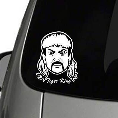 Tiger King, De tijgerkoning, Joe Exotic AUTOSTICKER voor wholesale door Dolce Crafts LLC