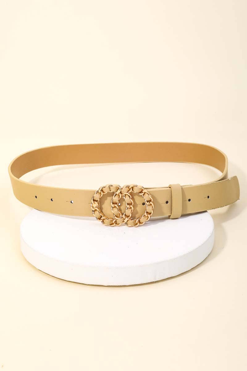 Anarchy Street – wholesale Bälte - Dam – Dubbelcirkel Mode Veganskt Läderbälte3