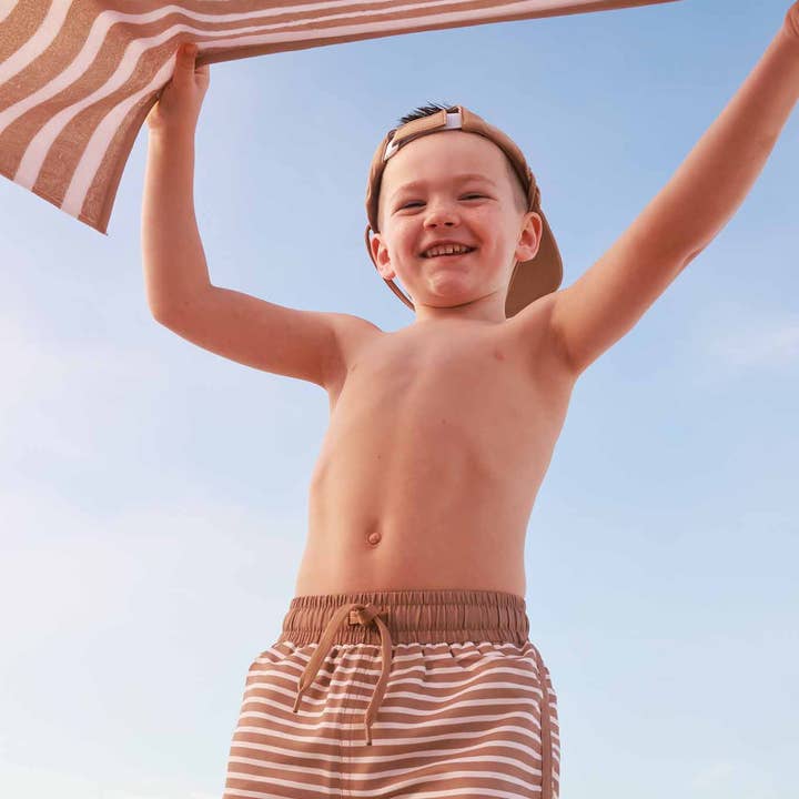 Boy's Swim Trunks | Sandy Stripes for wholesale by Caden Lane