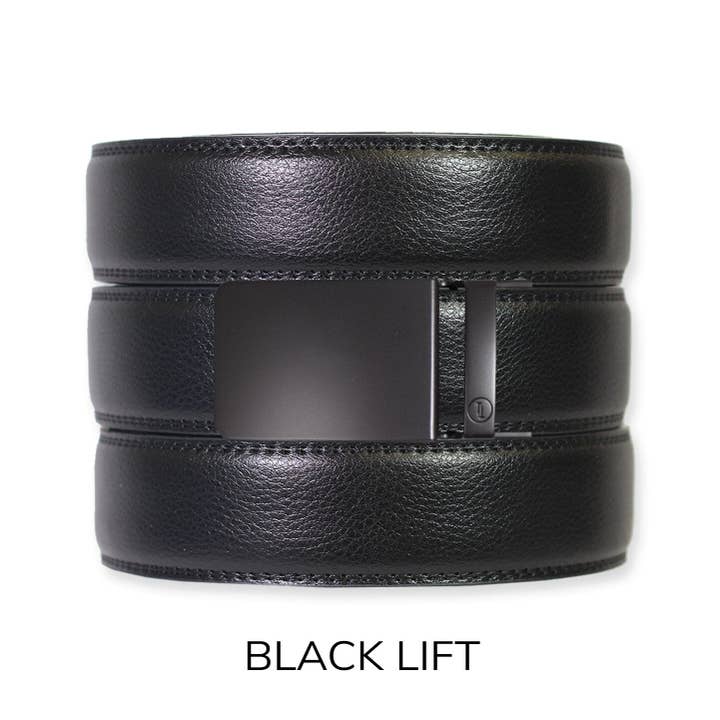 Tough Apparel - Wholesale Belt - Men's - Black Leather Ratchet Belt & Buckle Set
