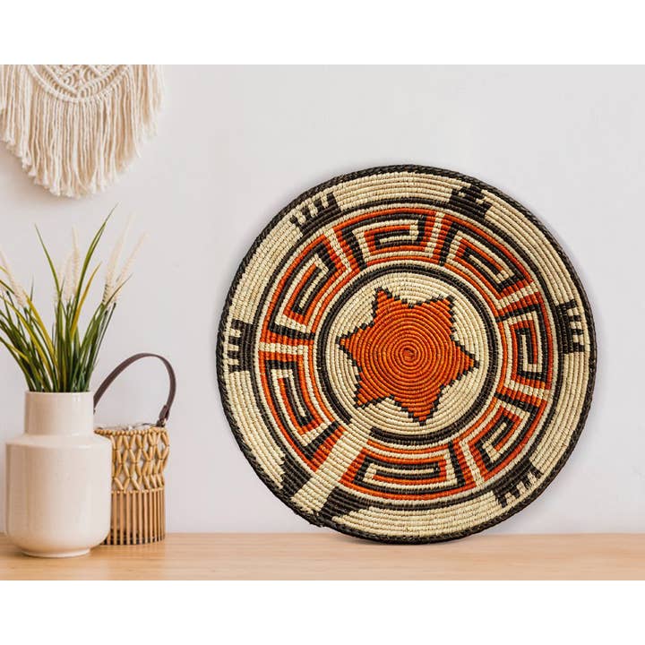 Climbing Star Bowl Basket 14-inch BSK-038-14 for wholesale by ArtisanalEmporiumLLC