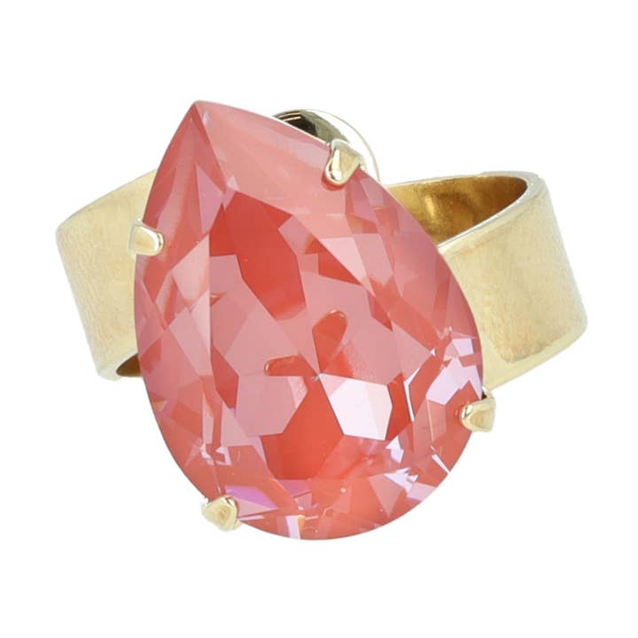 Fairytales Maroon Ignite Ring - Handmade, Gold for wholesale by OTAZU