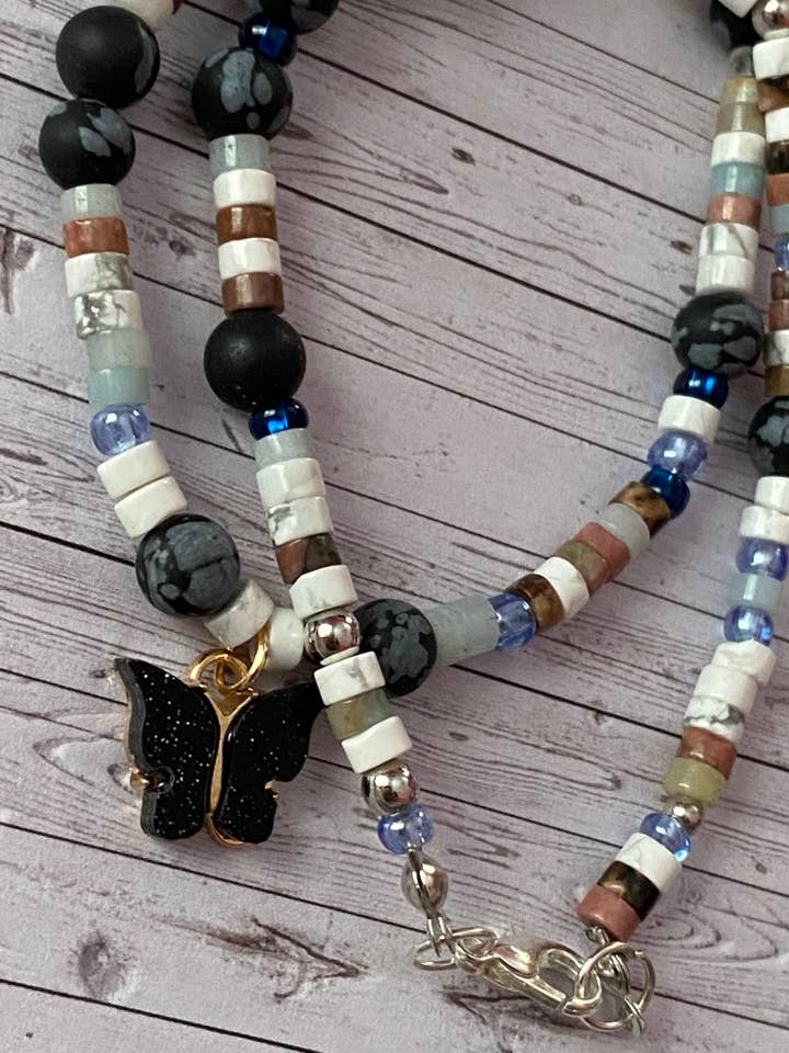 Butterfly crystal necklace for wholesale by jewelrybysirena