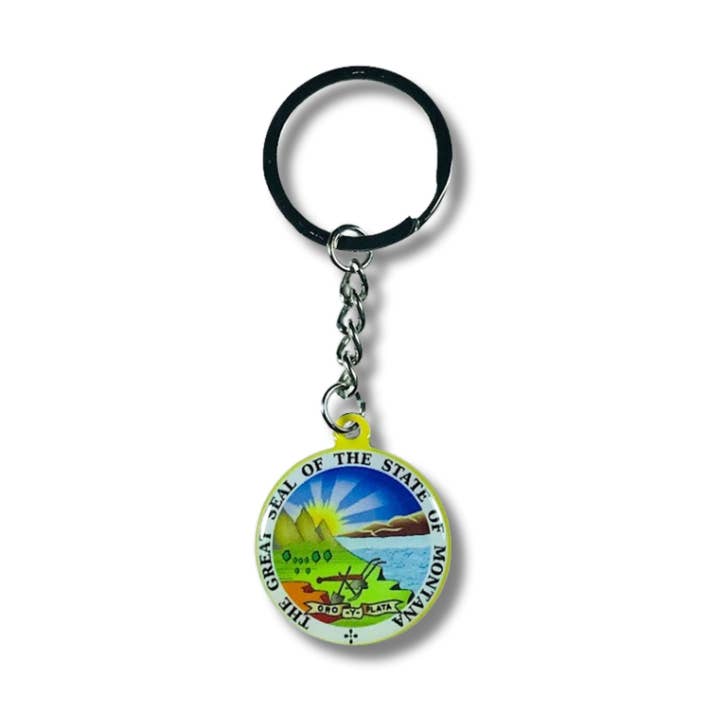 Metal Keychain - State Seal Montana - USA for wholesale by Worldwide Souvenirs
