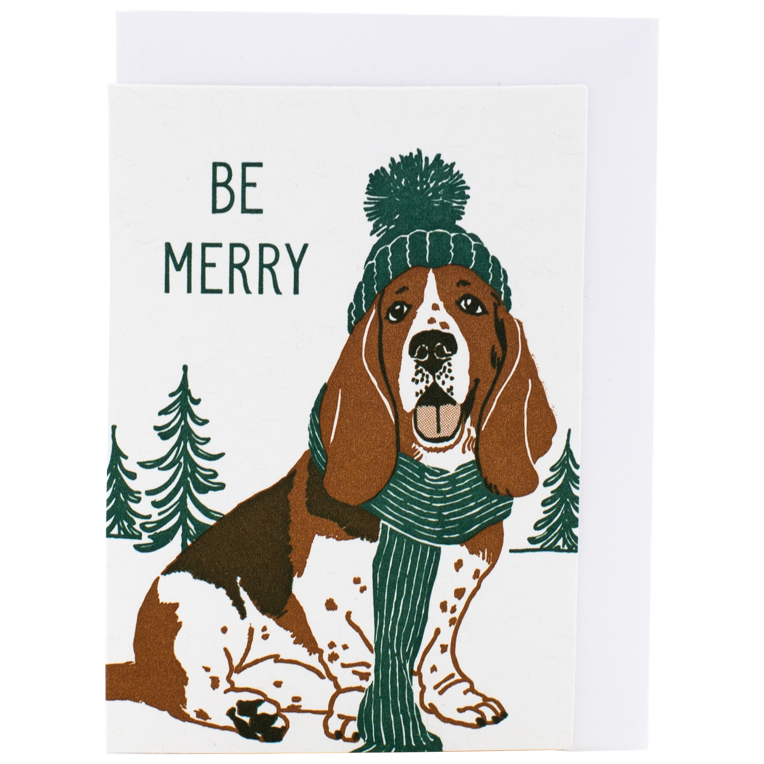 Smudge Ink - Wholesale Christmas Card - Mini Basset Hound Enclosure Card1