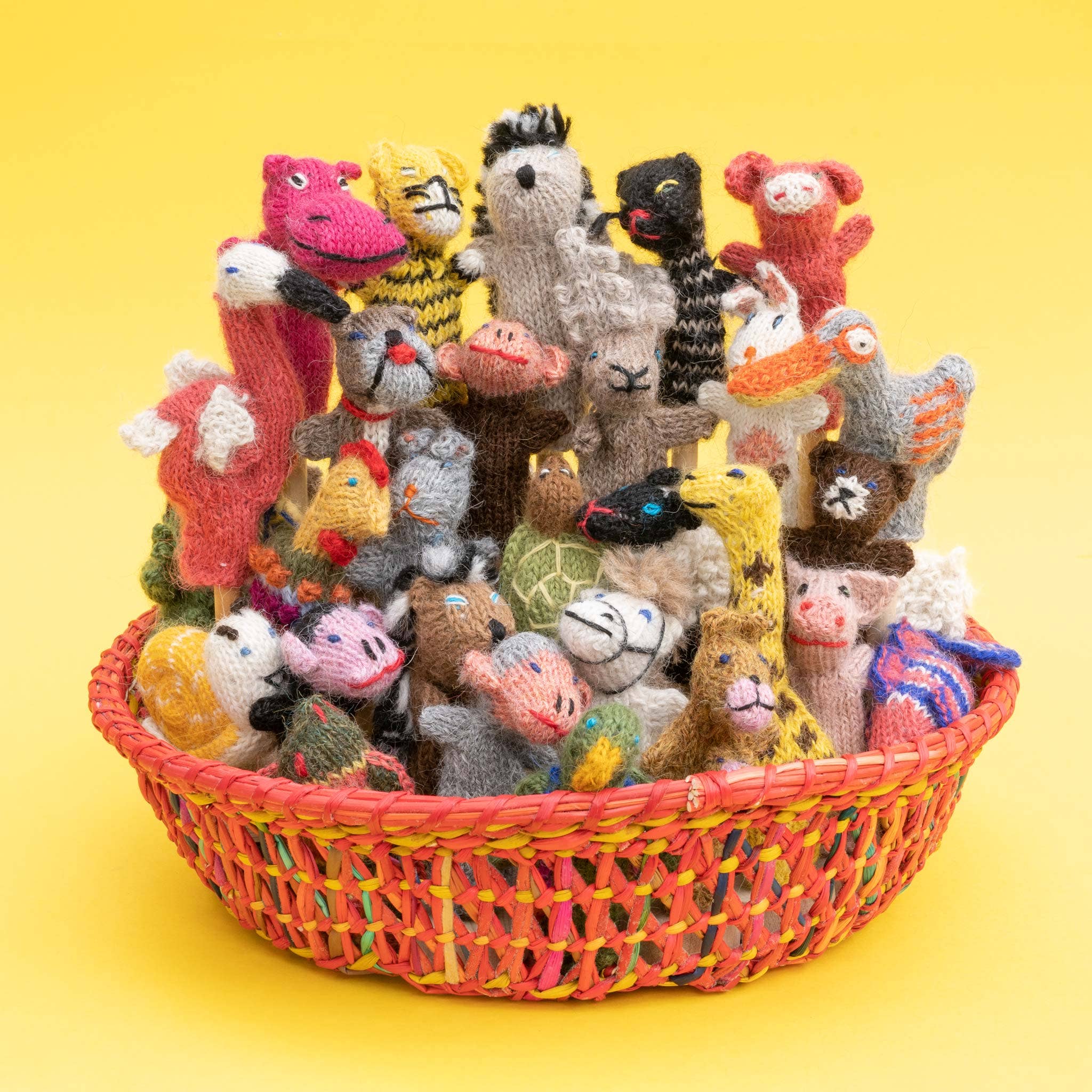 Lucuma Designs - Wholesale Finger puppet – Child & baby - Animal Mix Alpaca Finger Puppets (sold in 100's) - Hand Knitted3