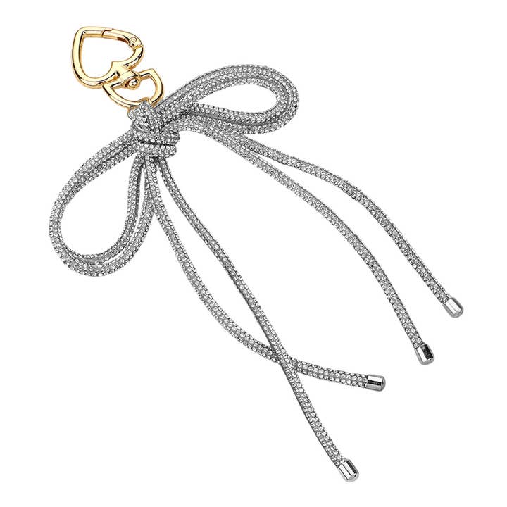 Sensibling Corp. - Wholesale Keychain - Women's - Bling Studded Bow Keychain / Bag Charm