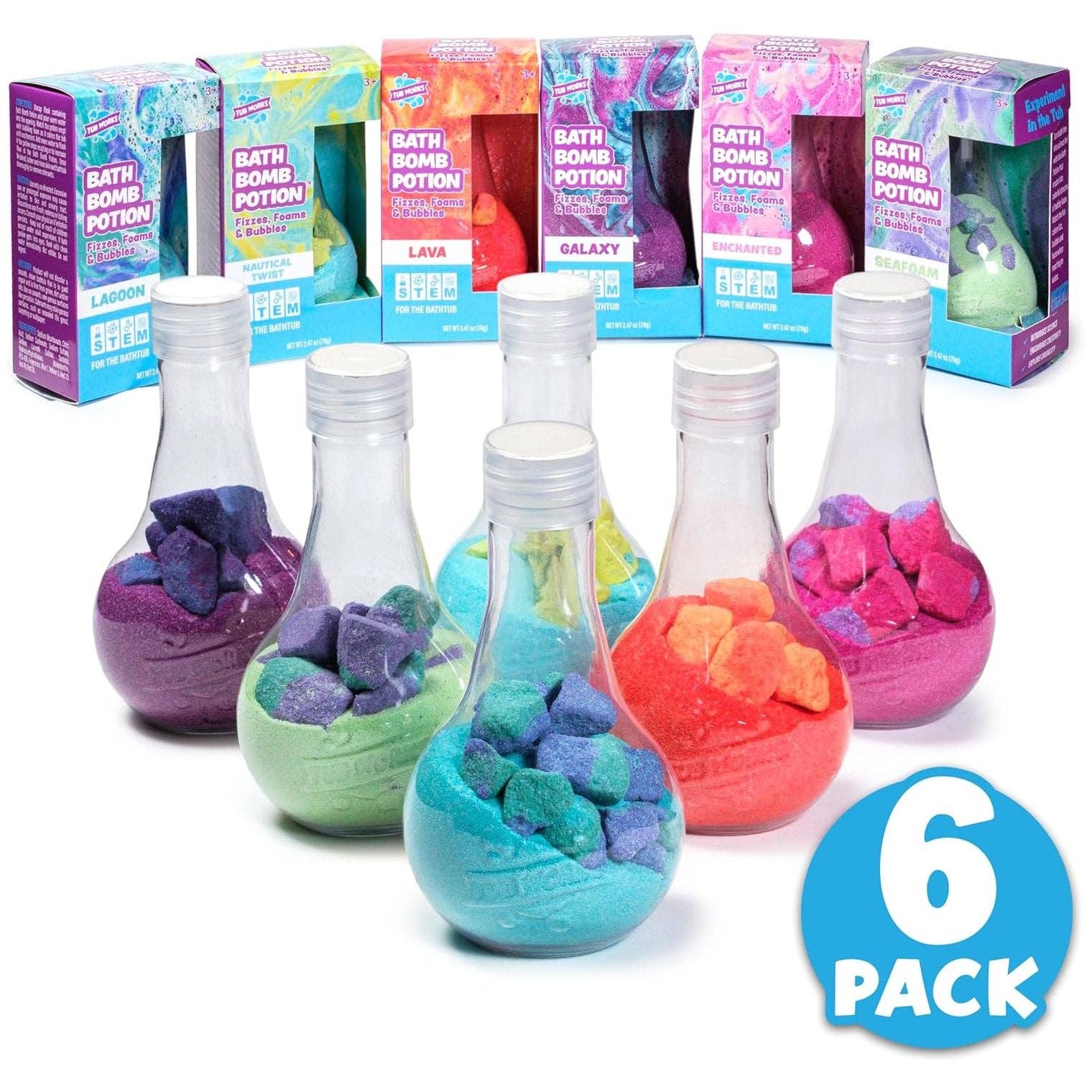 Tub Works LLC - Wholesale Bath Toy - Baby - Tub Works® Kids Bath Bomb Potion™ Bath Toy, Variety 6 Pack7