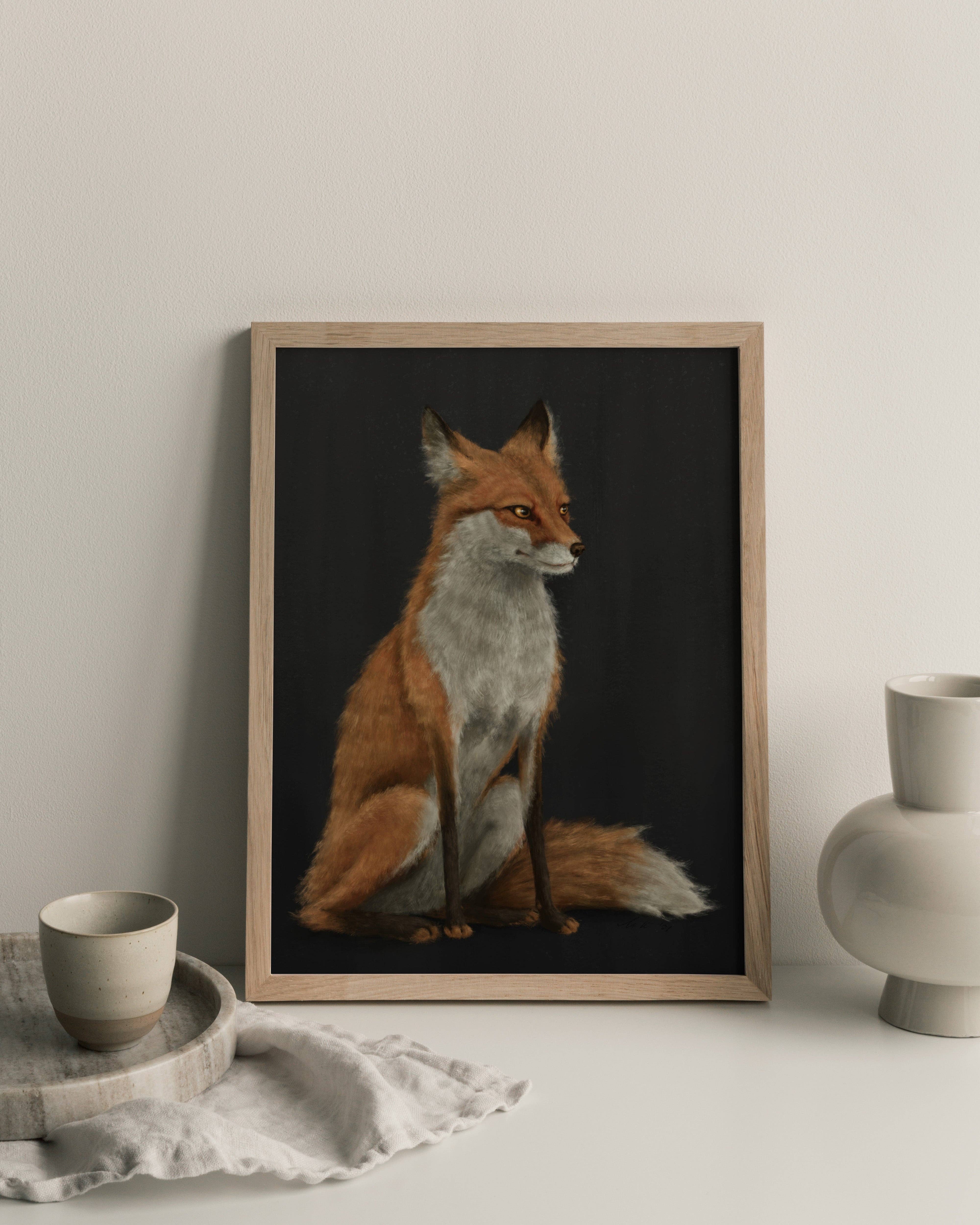 The Ugly Cat Studio - Wholesale Art Print - Red Fox Fine Art Print - Black Edition22