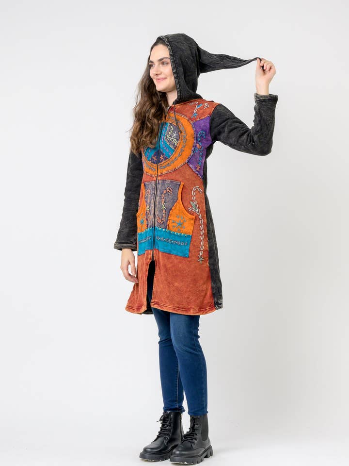 Top de Algodão com Padrão e Manga Comprida Rhea por atacado de Rhea