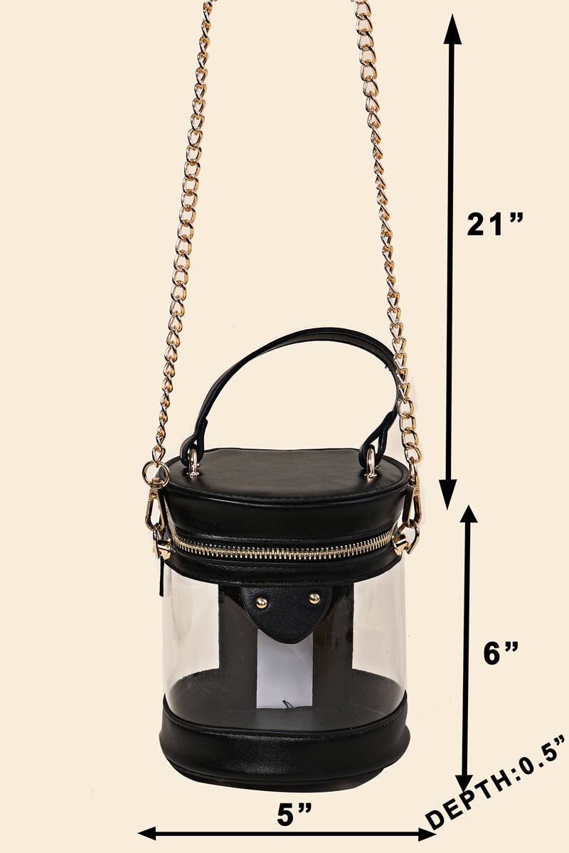 Anarchy Street - Vendita all'ingrosso Borsa a tracolla - Donna - Borsa a secchiello cilindrica in pelle liscia9