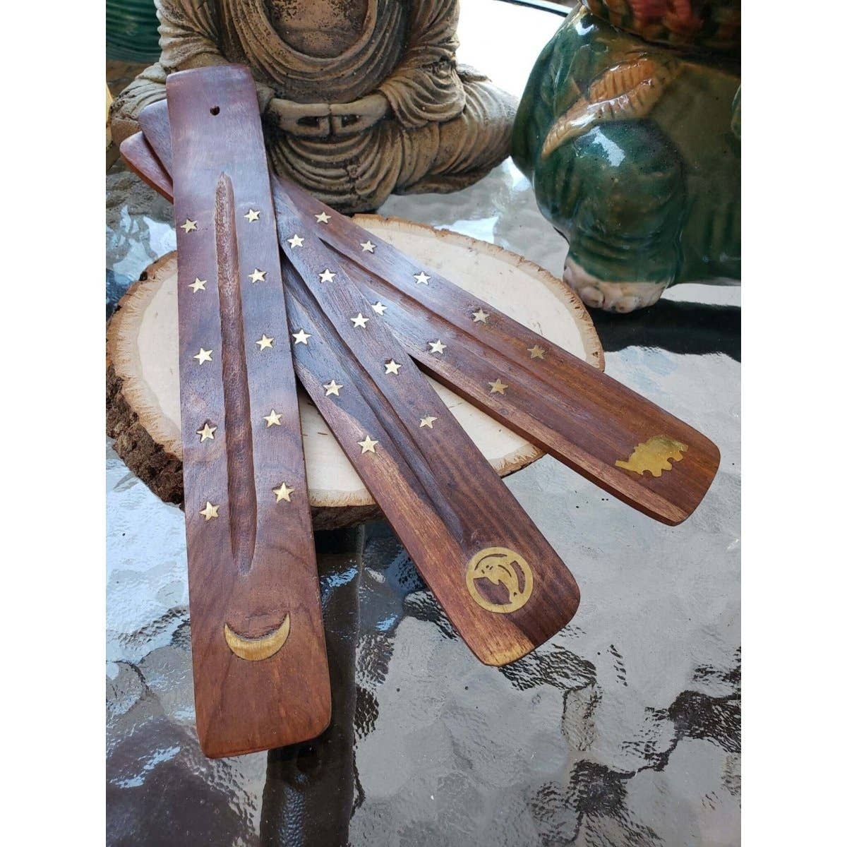 My Magic Place Shop - Wholesale Incense Holder - Wooden Ash Catcher Incense Holder/Hand Crafted Incense Burne8
