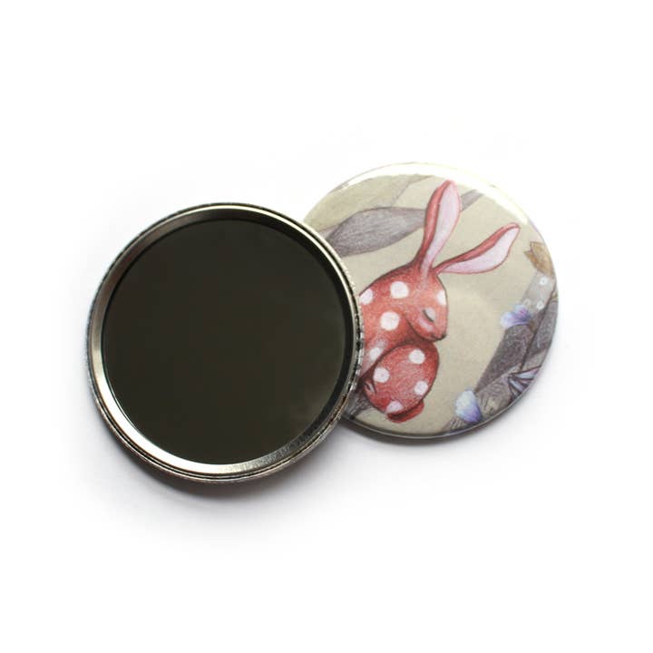 Miss Ella - Wholesale Compact Mirror - Bunny Mushroom Pocket Mirror1