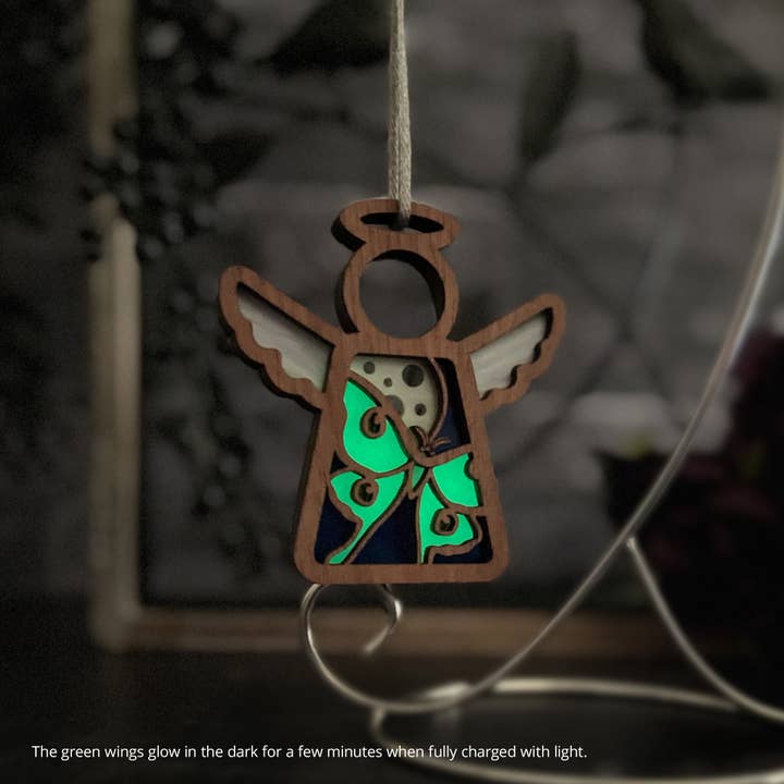 Forged Flare® - Wholesale Ornament - Luna Moth Ornament | 3.5" (H) Angel Figurine | Mother's Angels®9