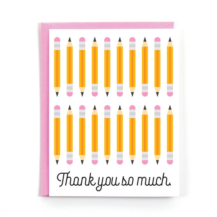 Tarjeta de agradecimiento - Lápices para venta al por mayor de Public School Paper Co.