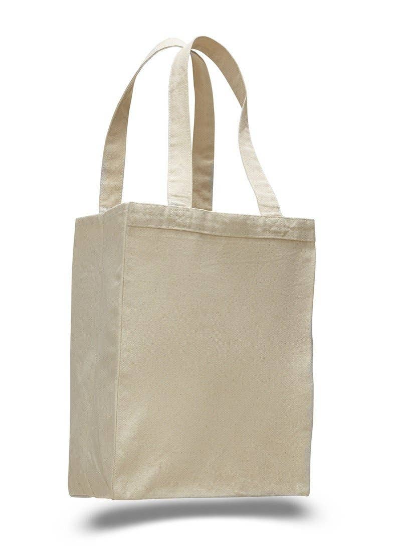 TBF Cotton Canvas Tote Bags, 15 x 16 Inches, Natural Color, 6 oz. Blank  Reusable Shopping Bags with Handles