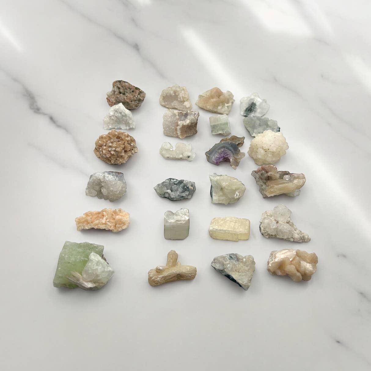 Raj Minerals Inc - Wholesale Spiritual Stone/Crystal - Assorted Crystals Zeolite Flat - Small - 24 pcs0