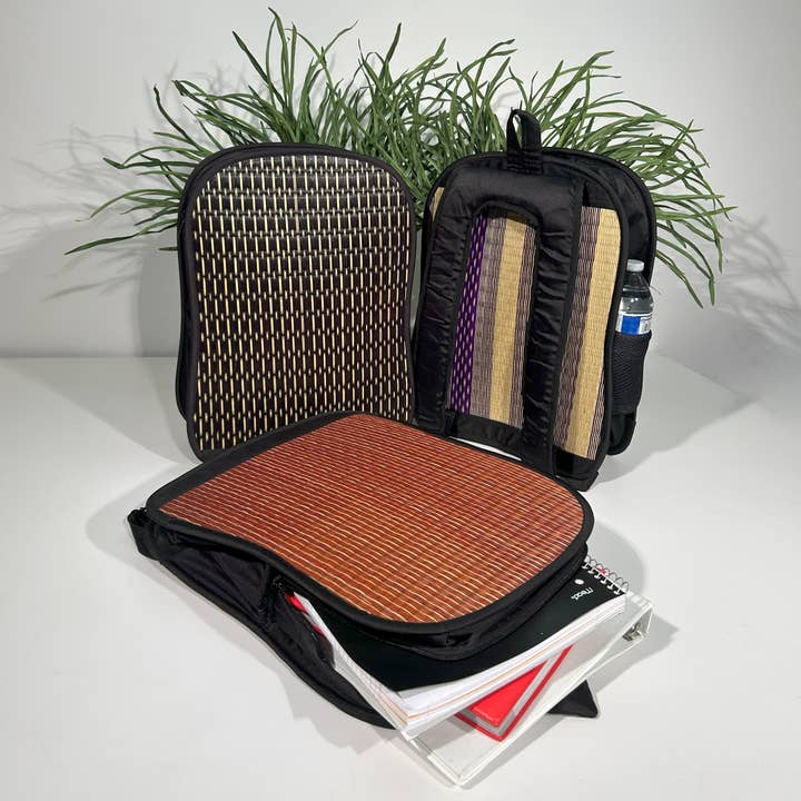 Commons Luxury Collapsible Ergonomic Unisex Laptop Backpack for wholesale by Baskets of Cambodia