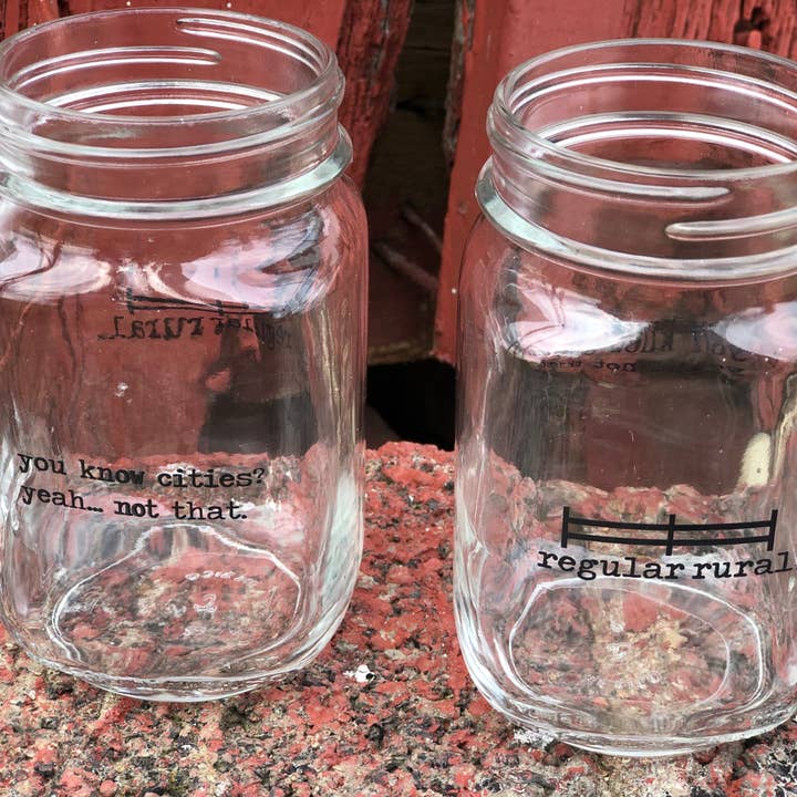 regular rural - Wholesale Drinking glass/cup - rural Mason Mugs (16. oz) - You know cities? yea... not that1