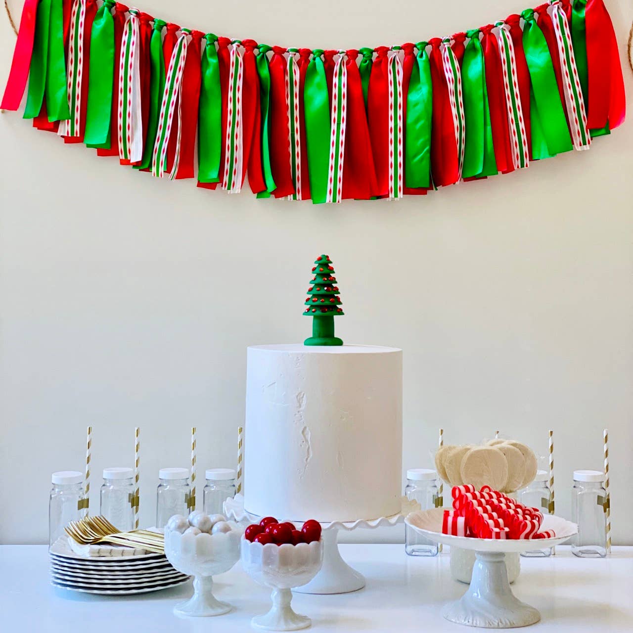 The Party Teacher - Wholesale Bunting/Garland - Christmas Ribbon Bunting2
