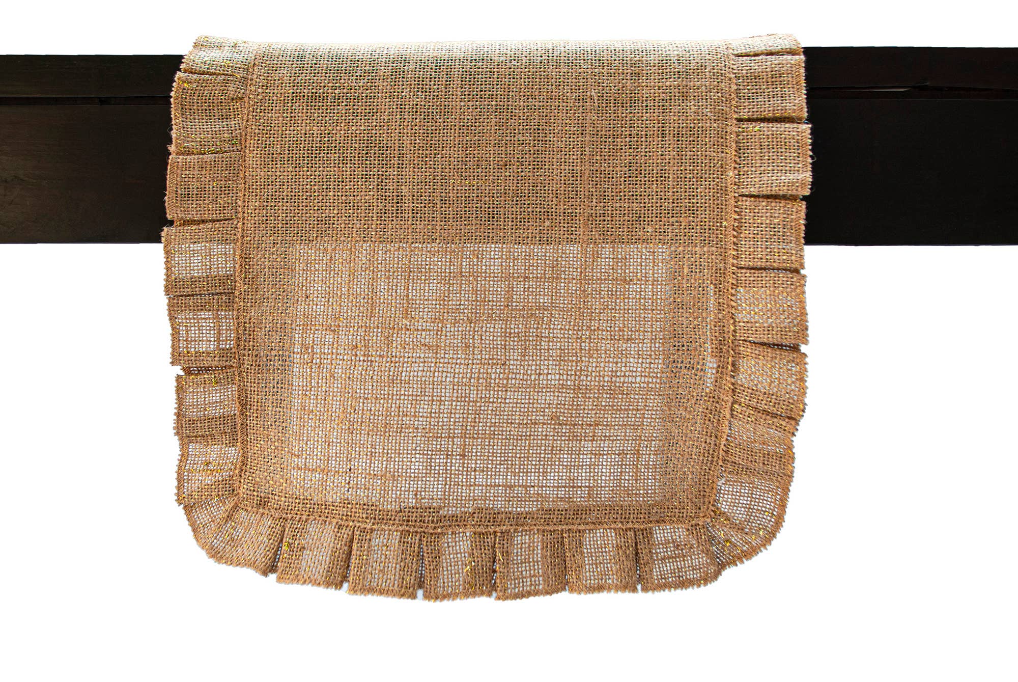 NATURAL-ORO Runner da tavola con ruches in iuta, oro naturale, 33 x 182,9 cm. in vendita all'ingrosso su Faire0