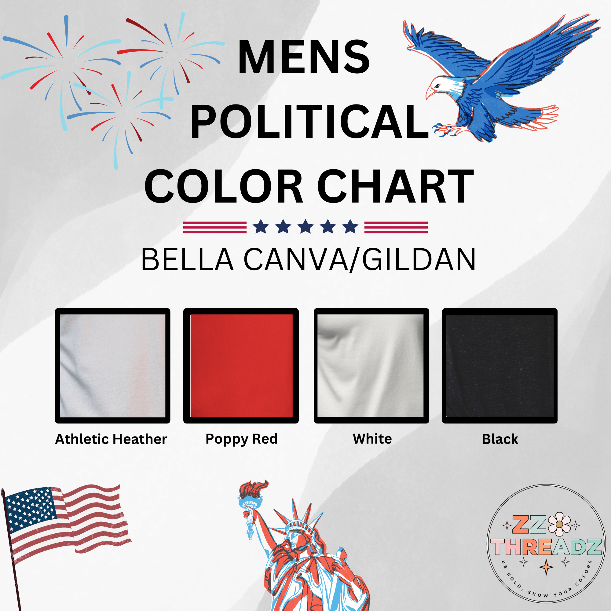 ZZ Threadz - Wholesale Screen Printed T-Shirt - Men's - Hold Onto Your Hats Political Graphic Tee2