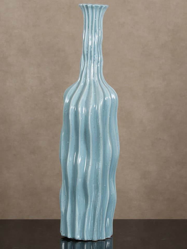 Medium Blue Wave Bottle for wholesale by Accessories by Sherwood