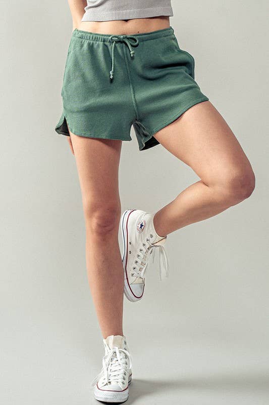 Urban Daizy - Vente Short – femme - Short dauphin en coton texturé avec taille élastique, cordon de serrage et poches17