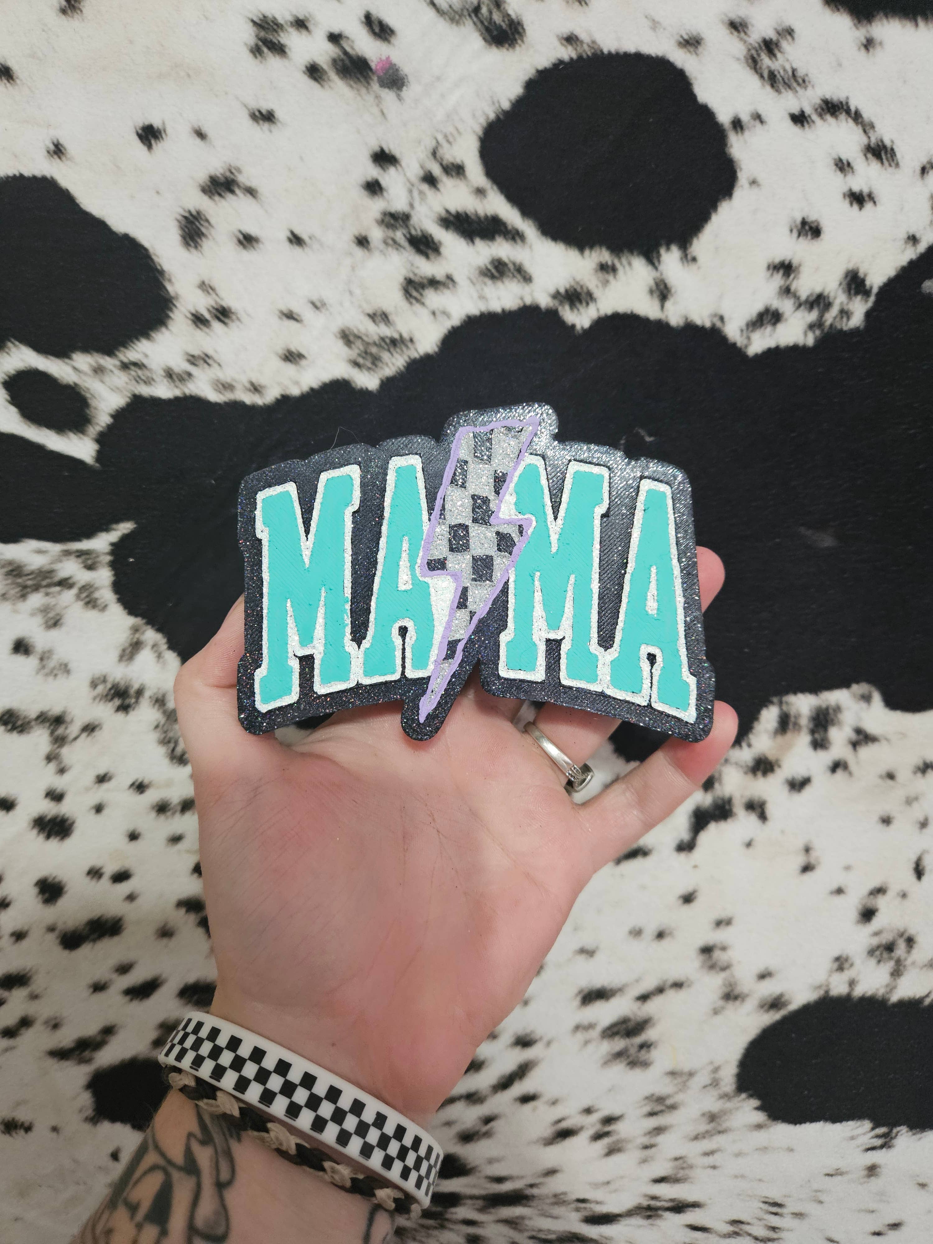 Buckin J Creations - Venta al por mayor Ambientador de coche - Mujer - Ambientador de coche hecho a mano Mama Lighting Checker5