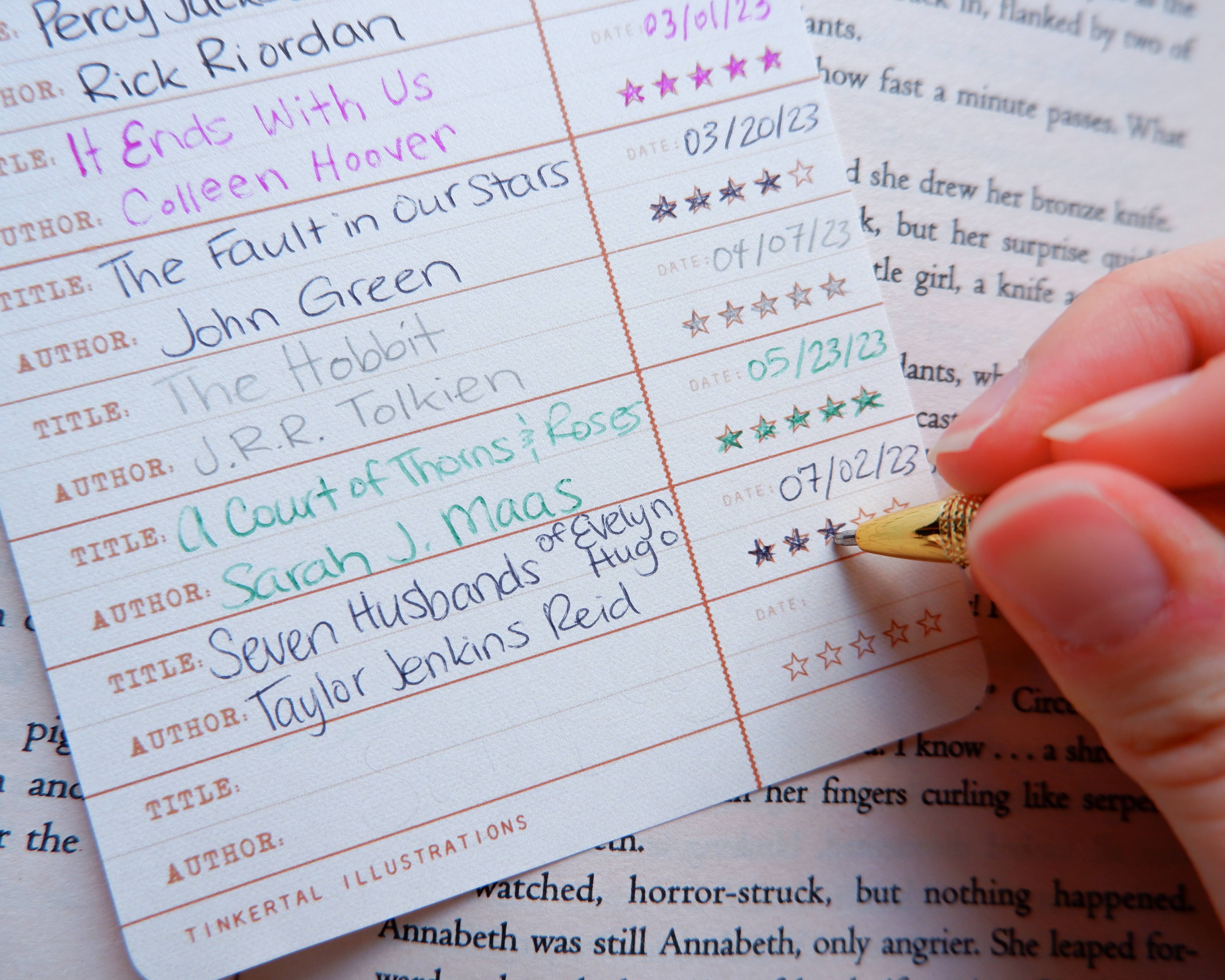 TinkerTal Illustrations - Wholesale Bookmark - Library Card Bookmark - PACK OF 32