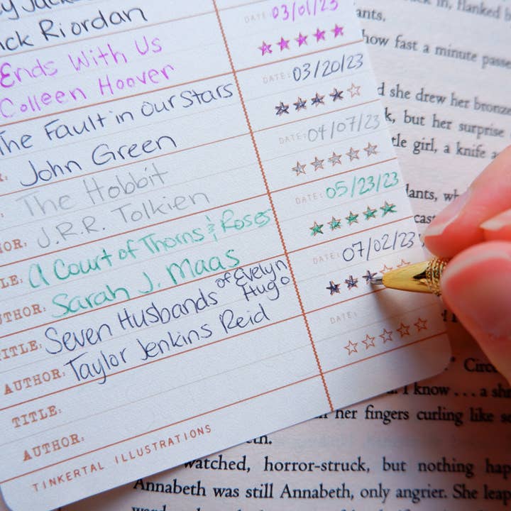 TinkerTal Illustrations - Wholesale Bookmark - Library Card Bookmark - PACK OF 32