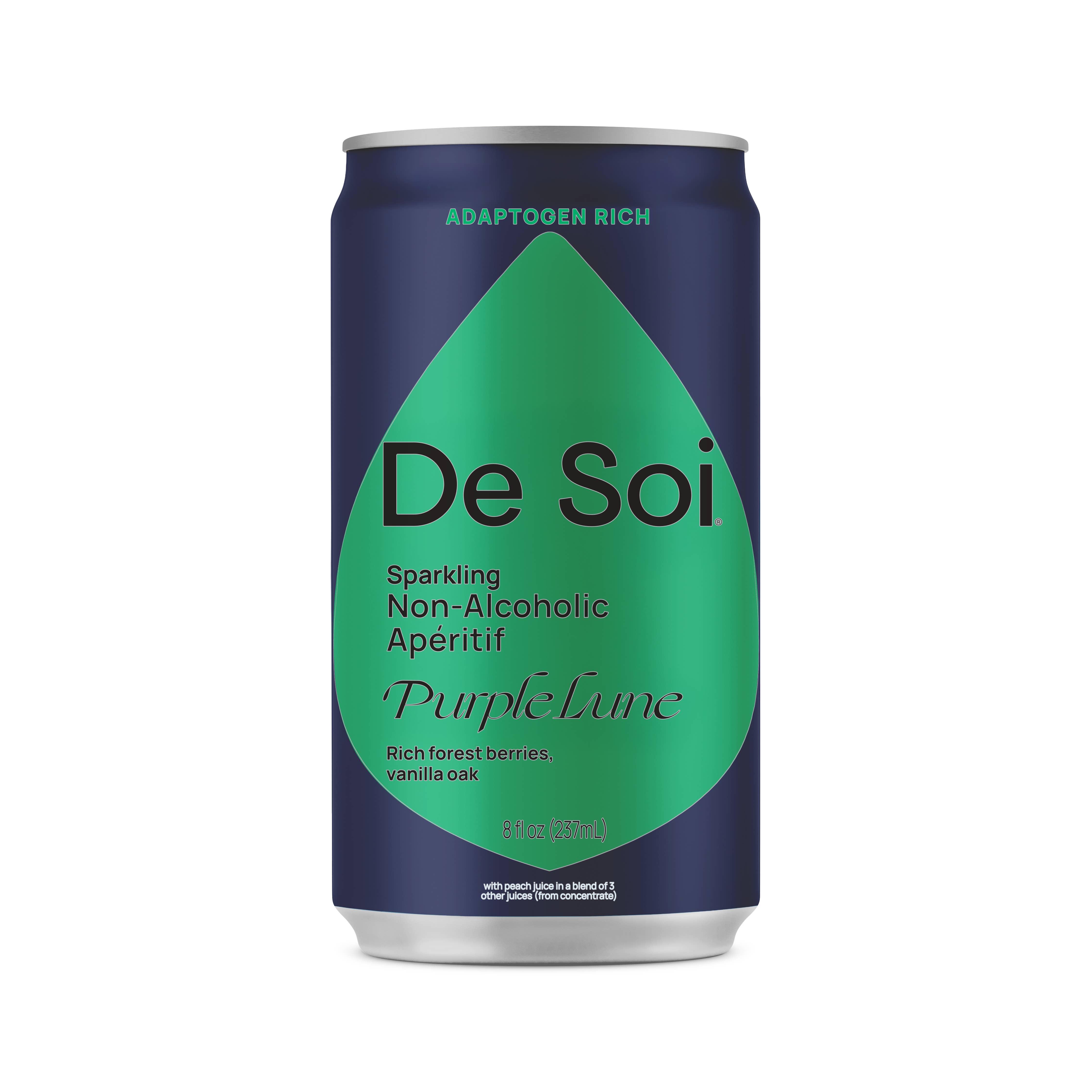 De Soi - Vente Apéritifs sans alcool/mocktails - Lune Pourpre - 12 canettes en vrac