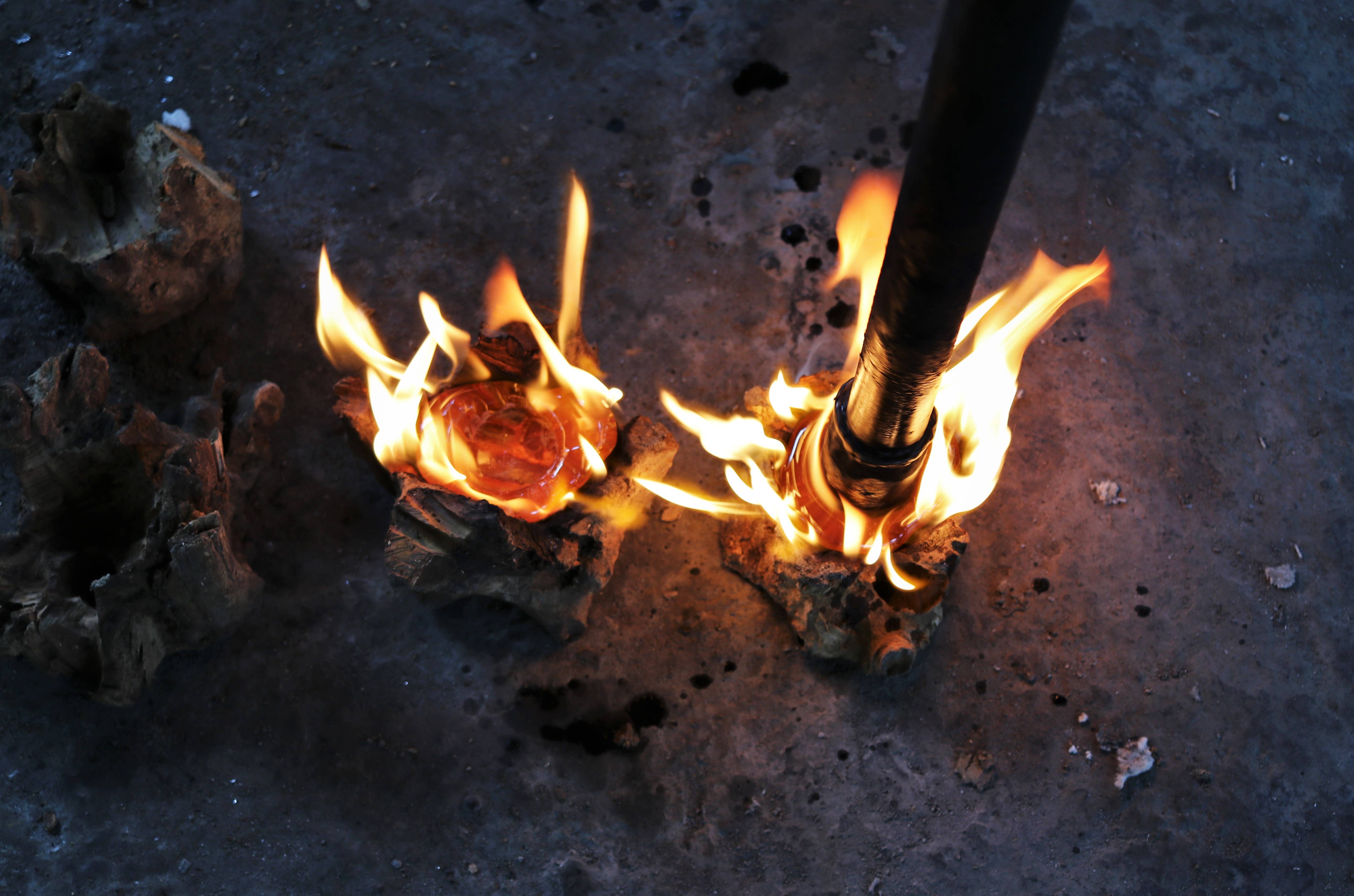 Cohasset Gifts - Wholesale Candle Holder - 2pc Single Cohasset Molten Glass Candle Holder Set6