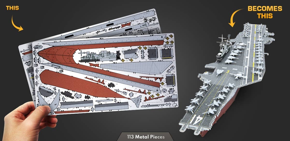 Metal Earth - Wholesale Decorative Tabletop Object - USS Midway Premium Series Metal Earth 3D Model kit4