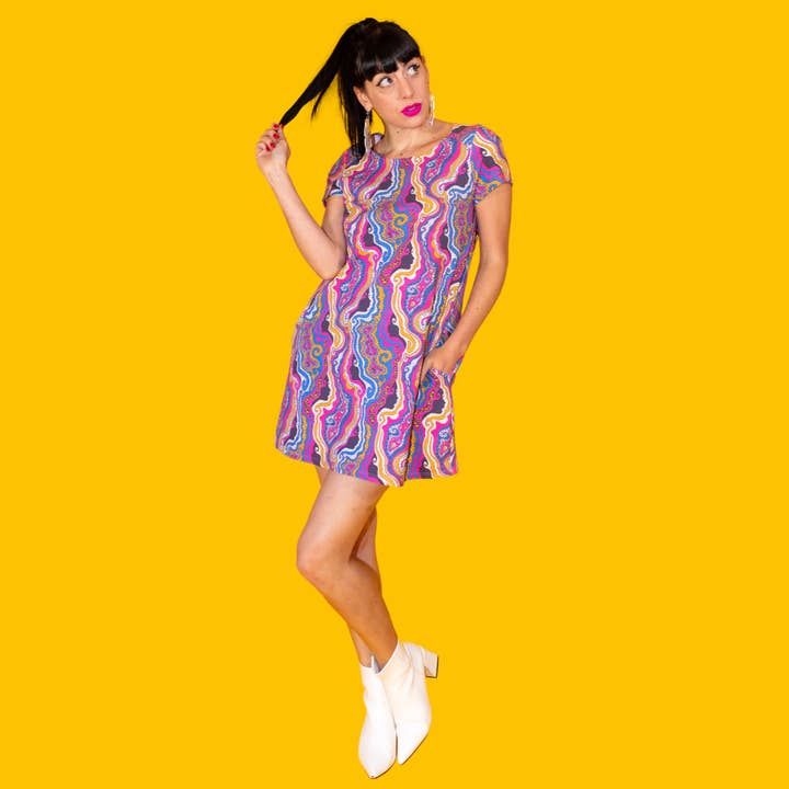 Geode Pocket Tunic in Purple Haze for wholesale by Blue Platypus