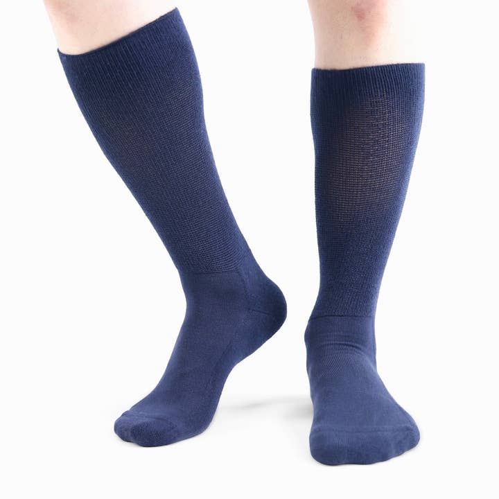 Happy Bits Socks - Wholesale Socks - Unisex - Cushioned Diabetic Bamboo Socks - Navy1