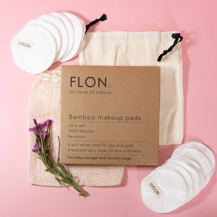 FLON - Wholesale Make-upremover - Herbruikbare bamboe make-up remover pads opberg-/gaaswaszak