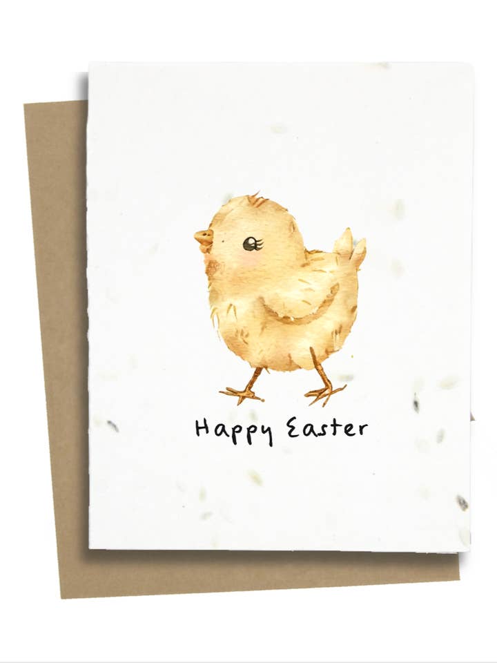 Easter Chick Card for wholesale by Greet n' Grow Plantable Cards