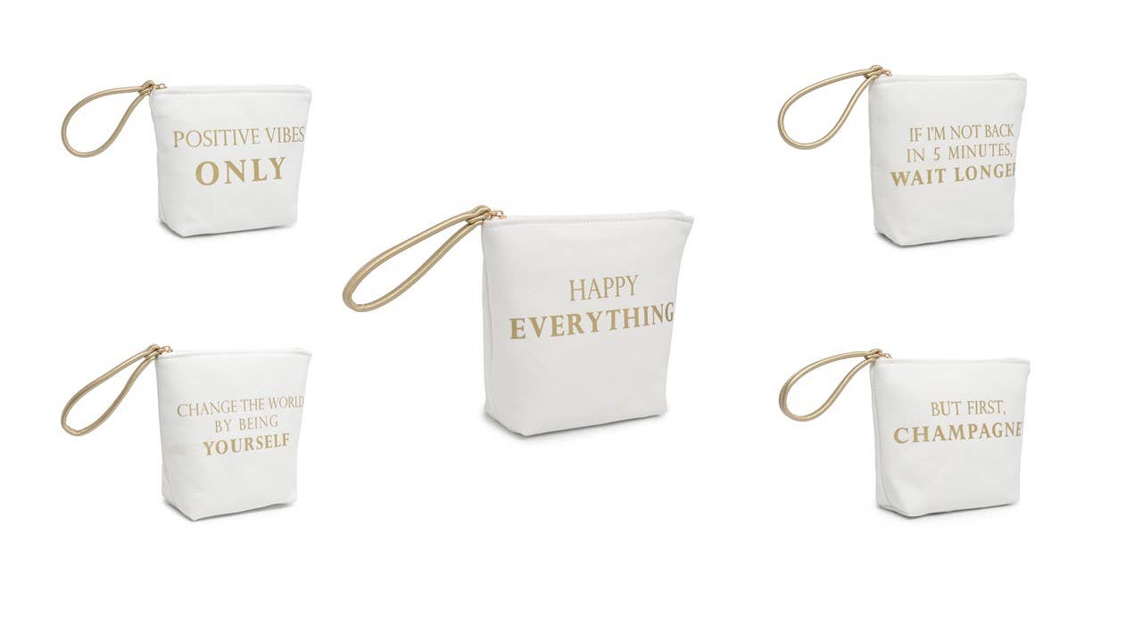 Urban Expressions - Wholesale Makeup/Cosmetic Bag - Printed Canvas Wristlet Cosmetic Make Up Bag Pouch5