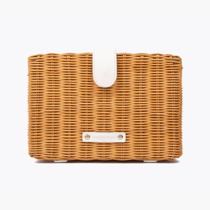 Modern Picnic - Vente Sac/boîte repas - Pochette à Collations en Osier – Pochette d'Été Isolée pour Femmes6