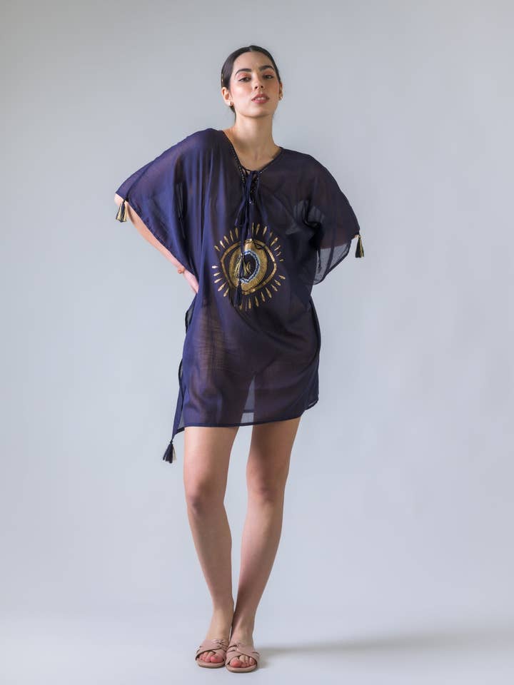 Rhea - Wholesale Kaftan – Women's - Rhea Evil Eye Brief Kaftan7